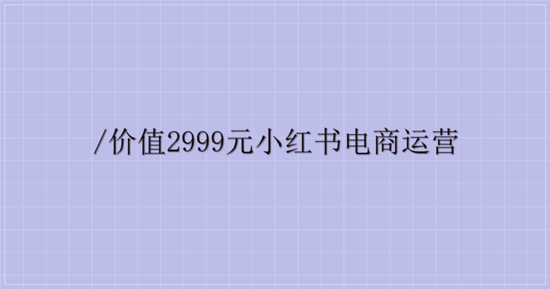 /价值2999元小红书电商运营-主题美化网