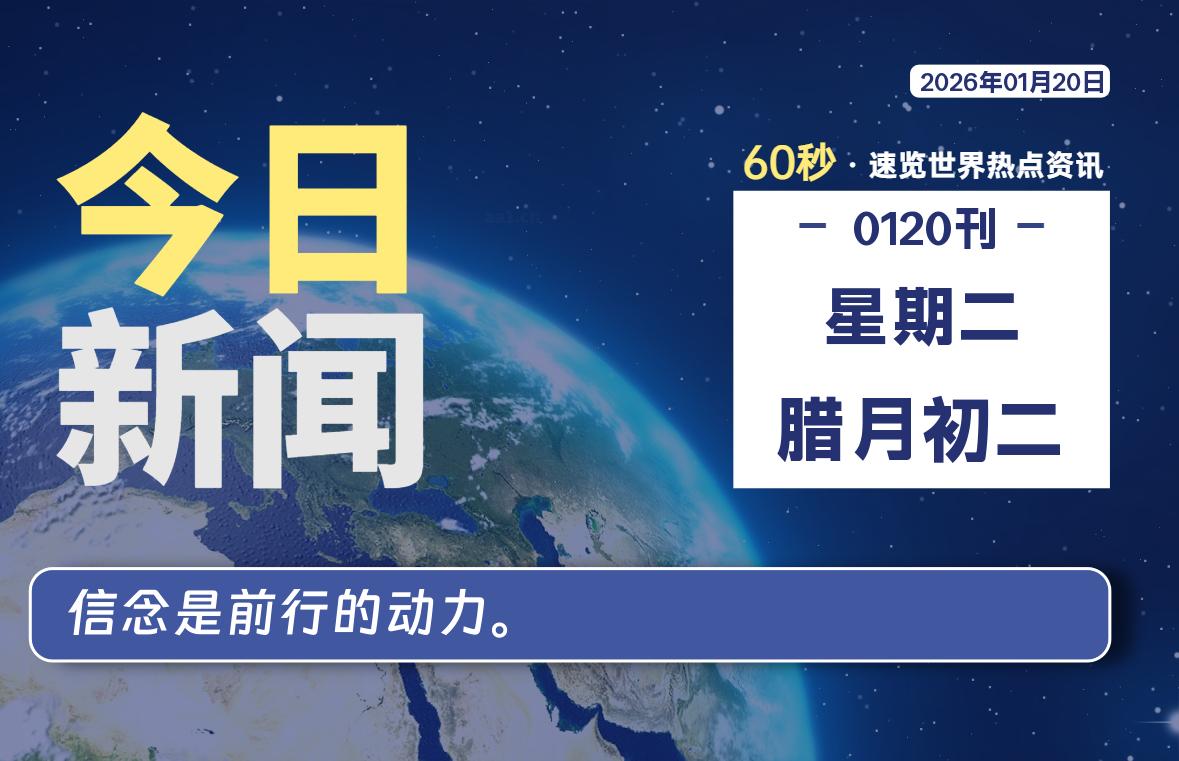 01月20日，星期二, 每天60秒读懂全世界！-主题美化网